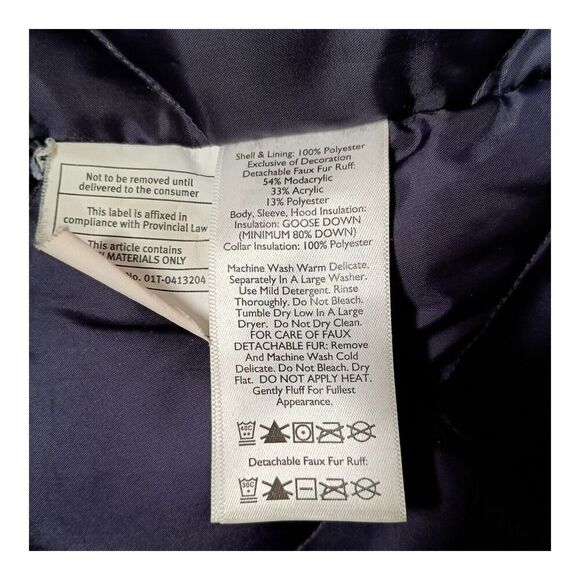 Eddie Bauer EB600 WeatherEdge Goose Down Jacket Hooded Purple Women's XL Tall - Picture 8 of 9